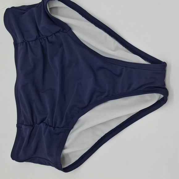Draper James RSVP V-Neck Scallop Tankini Set Navy Blue S - Picture 8 of 13